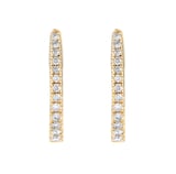 Annoushka Eclipse Fine Hoop Earrings In 18ct Yellow Gold With Diamonds