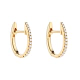 Annoushka Eclipse Fine Hoop Earrings In 18ct Yellow Gold With Diamonds