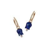 Annoushka Tulips Drop Earrings In 18ct Yellow Gold With Lapis Lazuli and Pearls