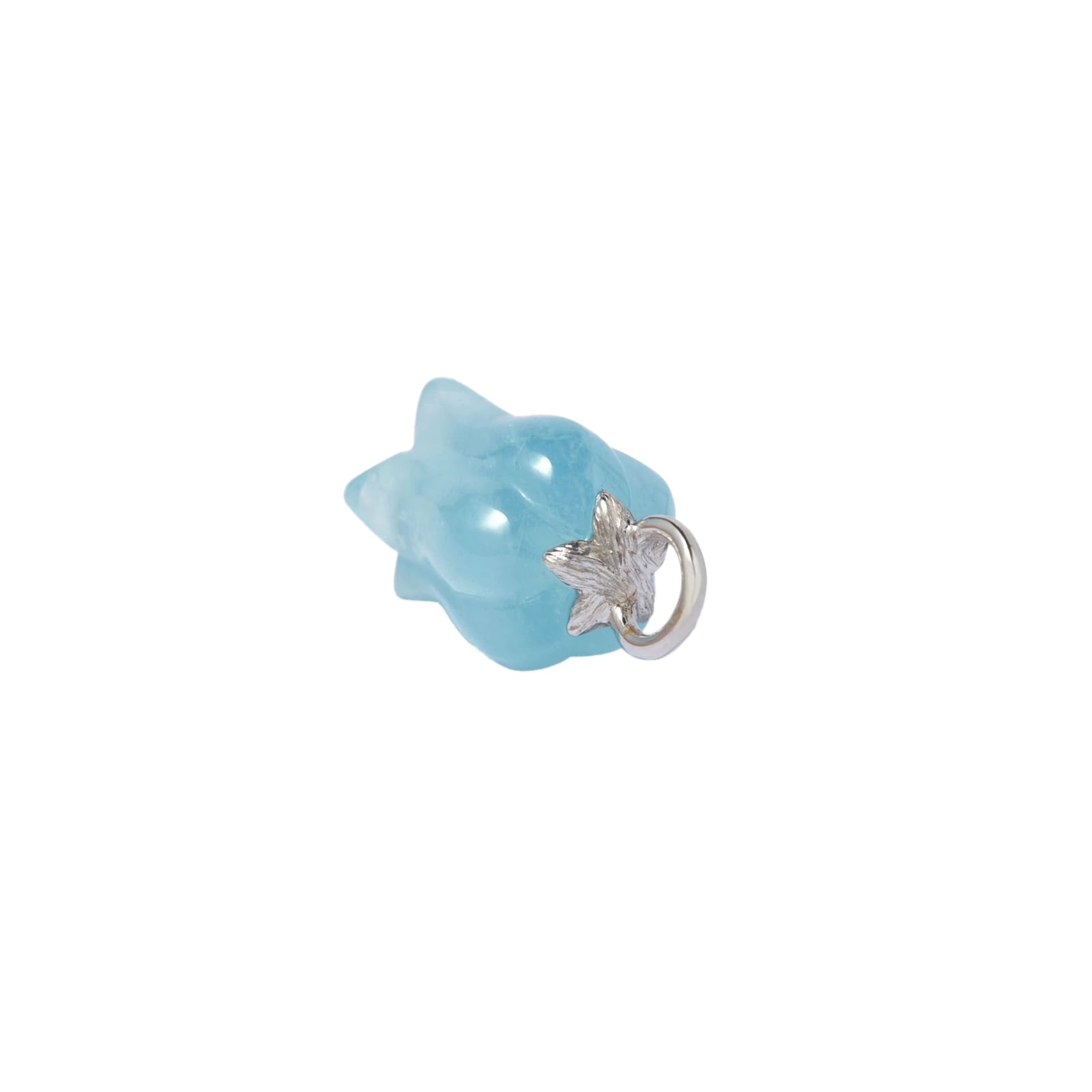 Annoushka Tulips Earring Drops In 18ct White Gold With Aquamarine And Pearls Annoushka Tulips Earring Drops In 18ct White Gold With Aquamarine And Pearls