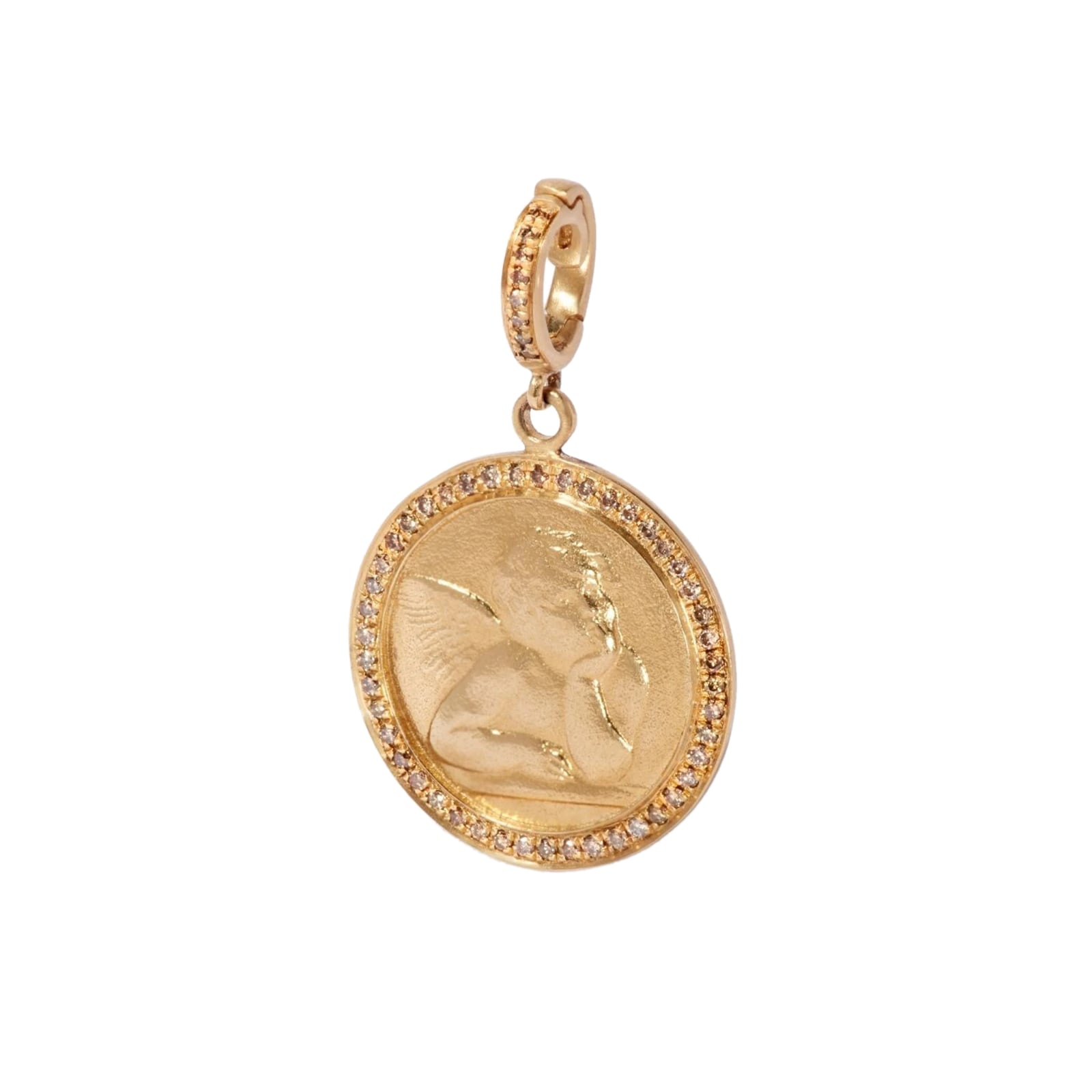 Annoushka Mythology Cherub Charm Pendant In 18ct Yellow Gold With Diamonds