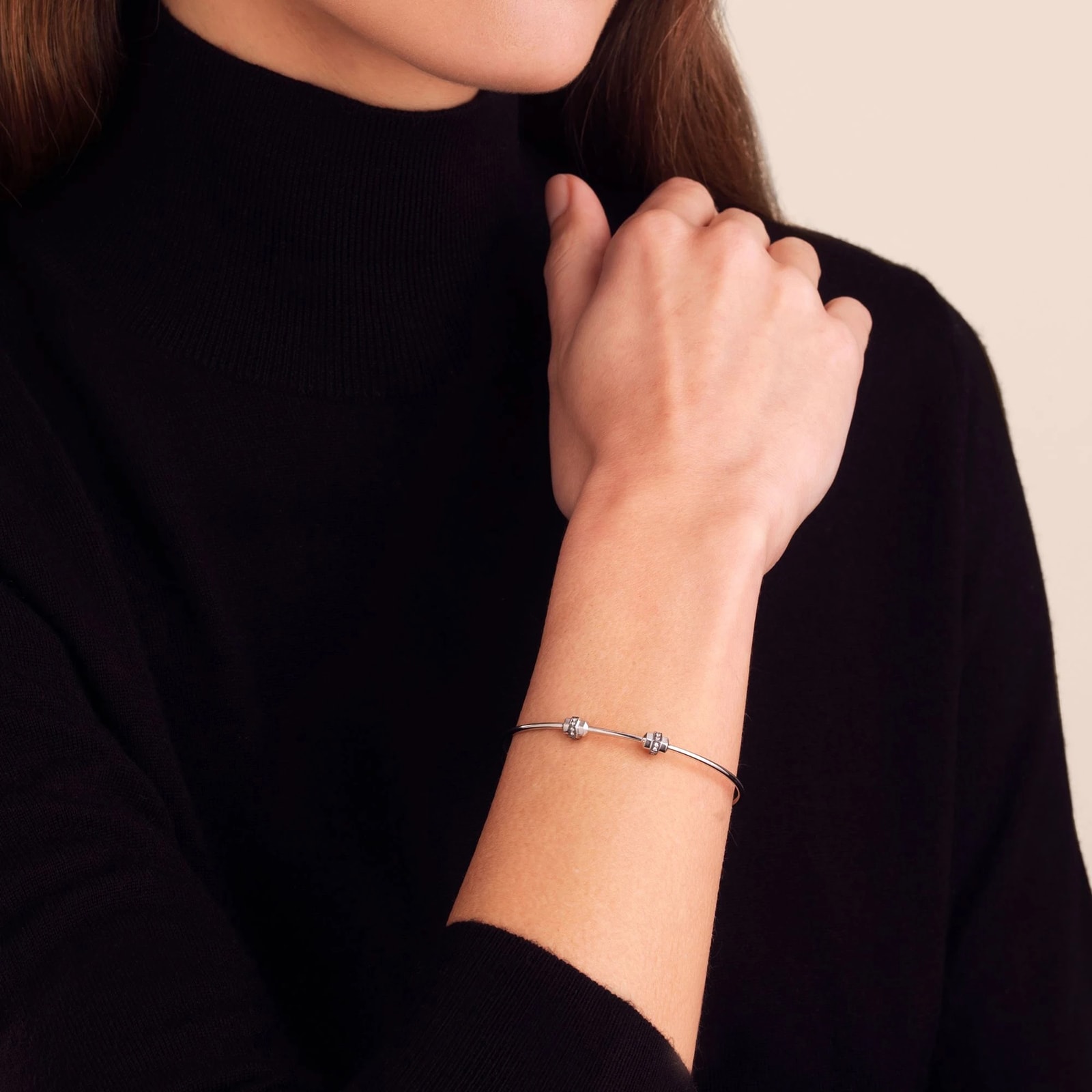 Annoushka Mythology Charm Bangle In 18ct White Gold With Sapphires Annoushka Mythology Charm Bangle In 18ct White Gold With Sapphires