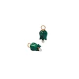 Annoushka Tulips Earring Drops In 18ct Yellow Gold With Malachite And Pearls