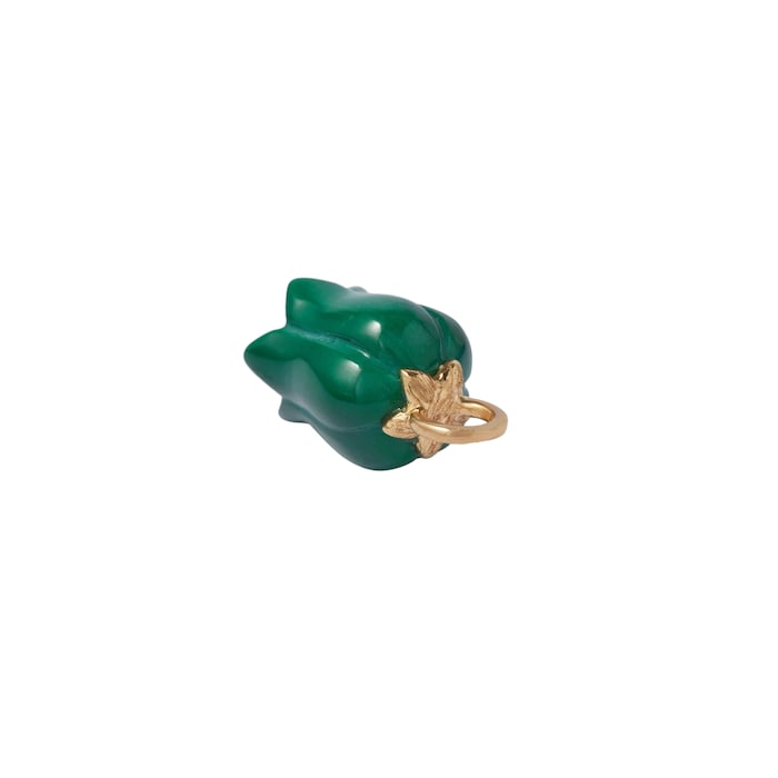 Annoushka Tulips Earring Drops In 18ct Yellow Gold With Malachite And Pearls