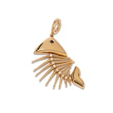Annoushka Fish Bones Charm Pendant In 18ct Yellow Gold With Diamonds