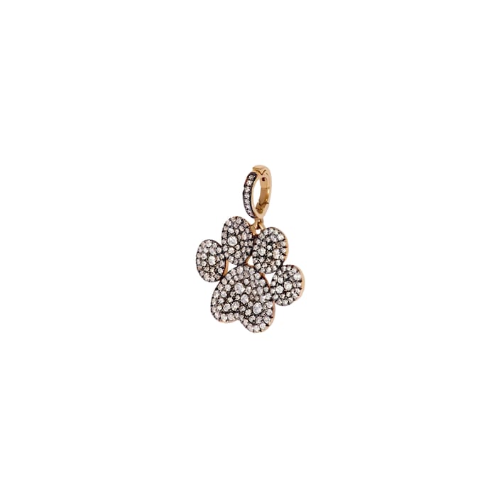 Annoushka Paw Print Charm Pendant In 18ct Yellow Gold With Diamonds