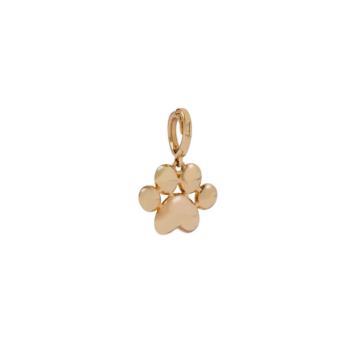 Annoushka Paw Print Charm Pendant In 18ct Yellow Gold With Diamonds