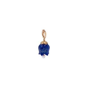 Annoushka Tulips Pendant In 18ct Yellow Gold With Lapis Lazuli And Pearl