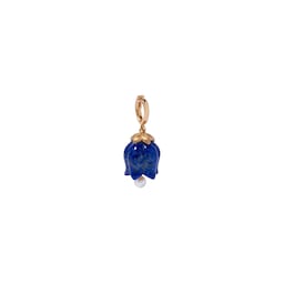 37560209 - Tulips Pendant In 18ct Yellow Gold With Lapis Lazuli And Pearl