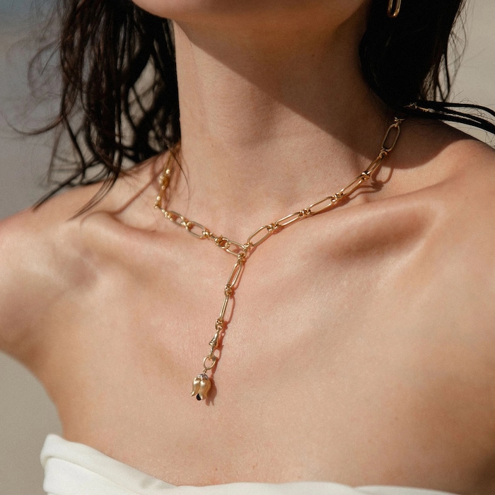 Annoushka Tulips Pendant In 18ct Yellow Gold With Briolette Spinel