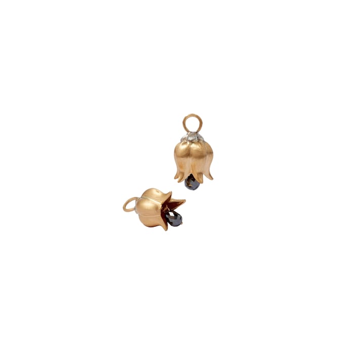 Annoushka Tulips Earring Drops In 18ct Yellow Gold With Briolette Spinel