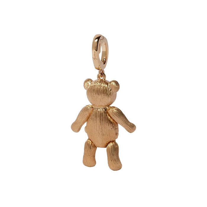 Annoushka Mythology Teddy Bear Locket Charm Pendant In 18ct Yellow Gold With Diamonds & Ruby