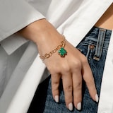 Annoushka Mythology Clover Locket Charm Pendant In 18ct Yellow Gold With Malachite & Diamonds
