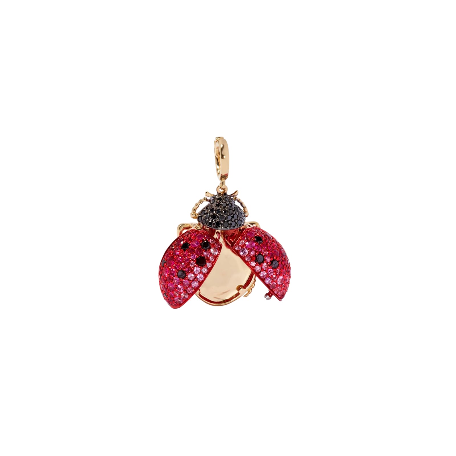 Annoushka Mythology Ladybird Locket Charm Pendant In 18ct Yellow Gold With Sapphire, Diamond 
Ruby