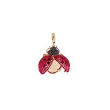 Annoushka Mythology Ladybird Locket Charm Pendant In 18ct Yellow Gold With Sapphire, Diamond & Ruby