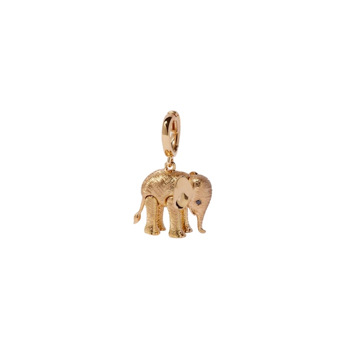 Annoushka Mythology Baby Elephant Charm Pendant In 18ct Yellow Gold With Diamonds