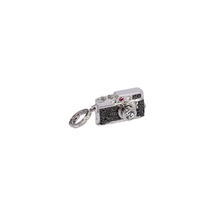 Annoushka Mythology Camera Locket Charm Pendant In 18ct White Gold With Diamonds