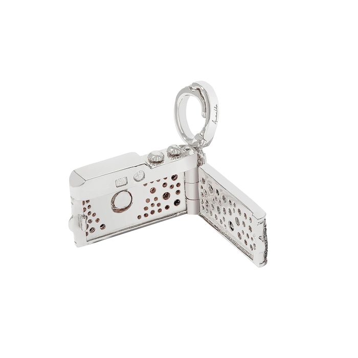 Annoushka Mythology Camera Locket Charm Pendant In 18ct White Gold With Diamonds