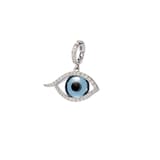 Annoushka Mythology Evil Eye Left Charm Pendant In 18ct White Gold With Topaz & Diamonds