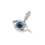 Annoushka Mythology Evil Eye Left Charm Pendant In 18ct White Gold With Topaz & Diamonds