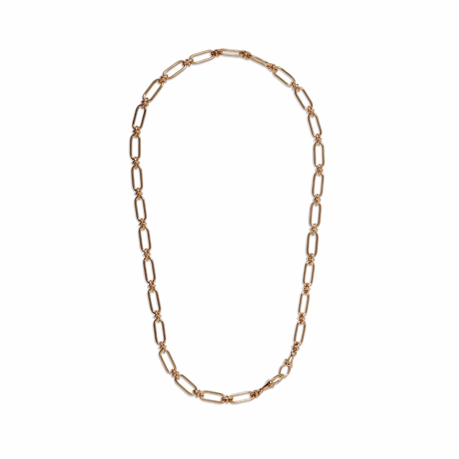 Annoushka Knuckle Bold Chain Necklaces In 14ct Yellow Gold