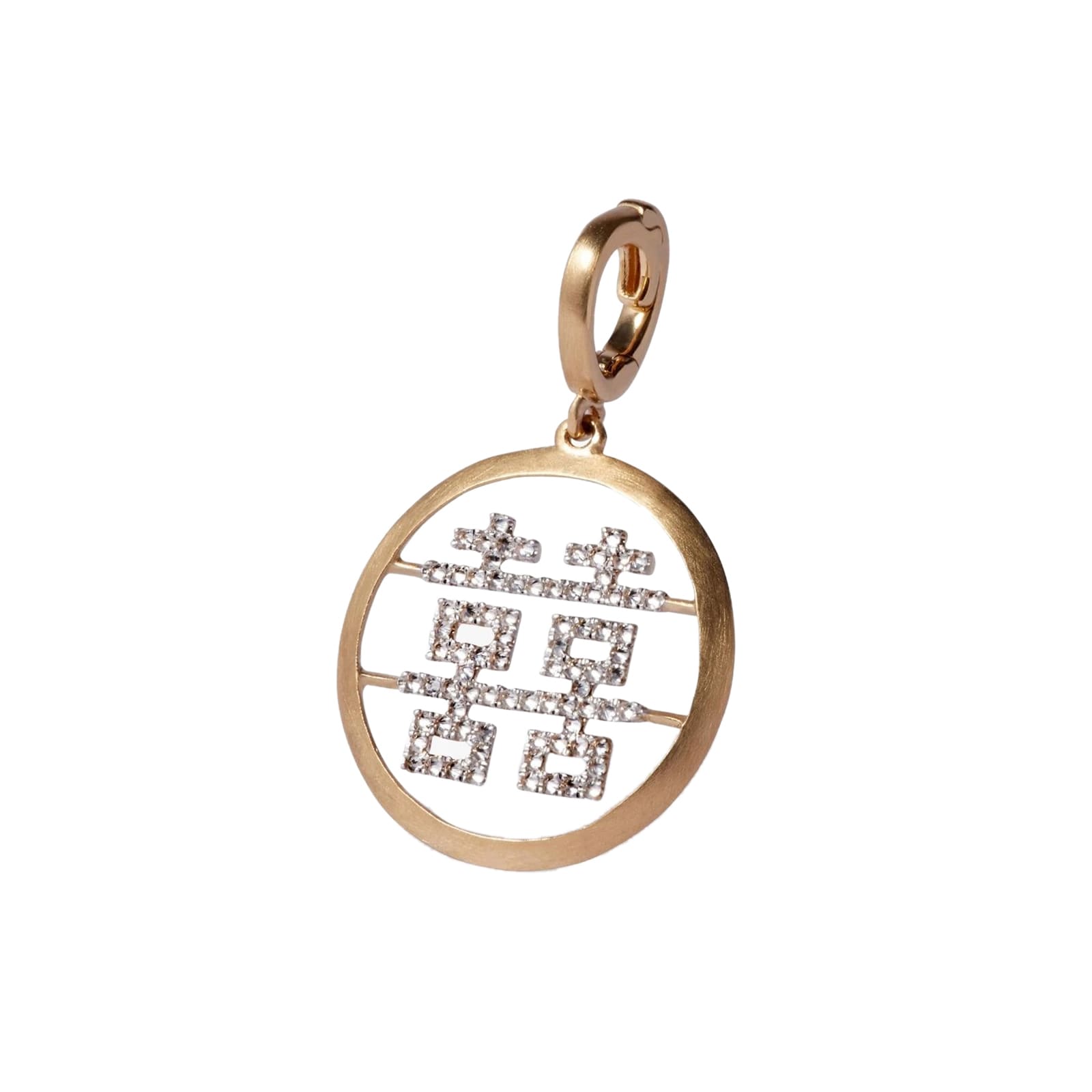 Annoushka Double Happiness Charm Pendant In 18ct Yellow Gold With Diamonds