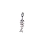 Annoushka Fish Bones Charm Pendant In 18ct White Gold With Diamonds