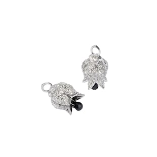 Annoushka Tulips Earring Drops In 18ct White Gold With Diamonds And Briolette