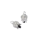 Annoushka Tulips Earring Drops In 18ct White Gold With Diamonds And Briolette