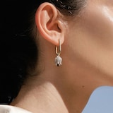 Annoushka Tulips Earring Drops In 18ct White Gold With Diamonds And Briolette