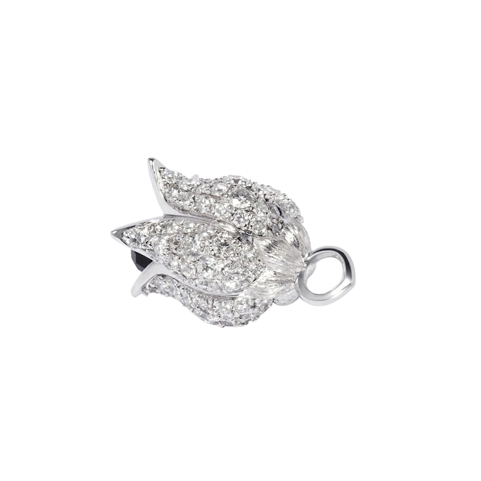 Annoushka Tulips Earring Drops In 18ct White Gold With Diamonds And Briolette