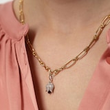 Annoushka Tulips Charm Pendant In 18ct White Gold With Diamonds and Briolette Spinel