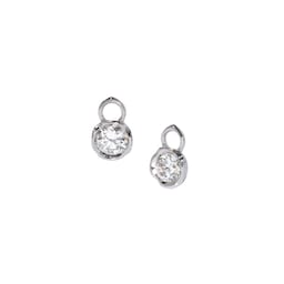 37560238 - Whoopsie Daisy Earring Drops In 18ct White Gold With Diamonds