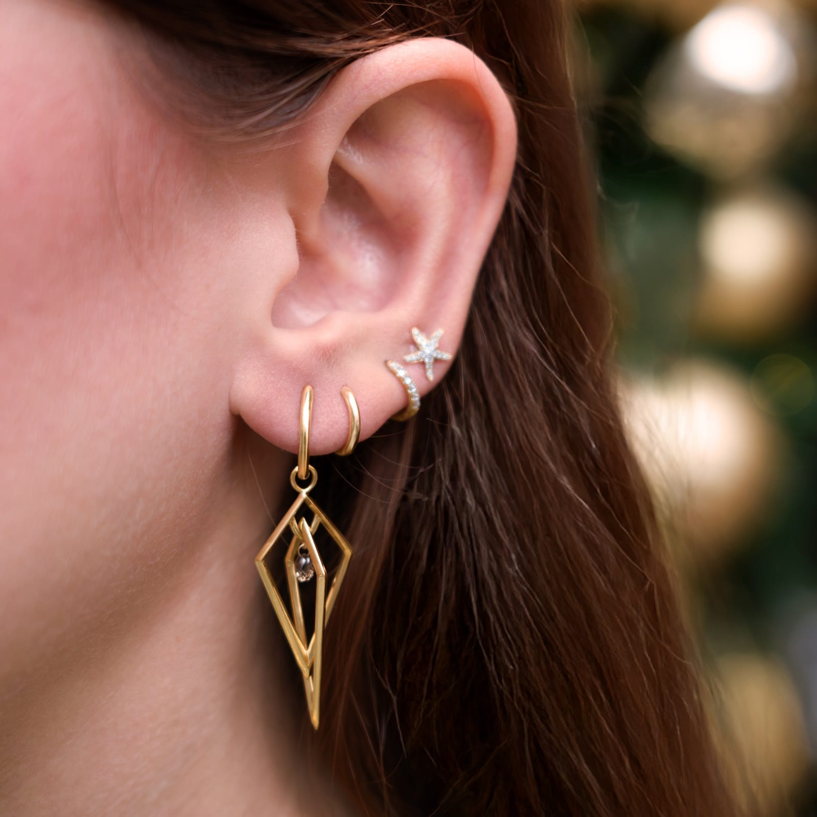 Annoushka Six Hoop Earrings In 14ct Yellow Gold Annoushka Six Hoop Earrings In 14ct Yellow Gold