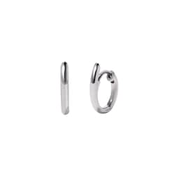 37560240 - Six Hoop Earrings In 14ct White Gold