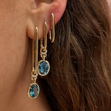 Annoushka Earring Drops In 14ct Yellow Gold With Blue Topaz