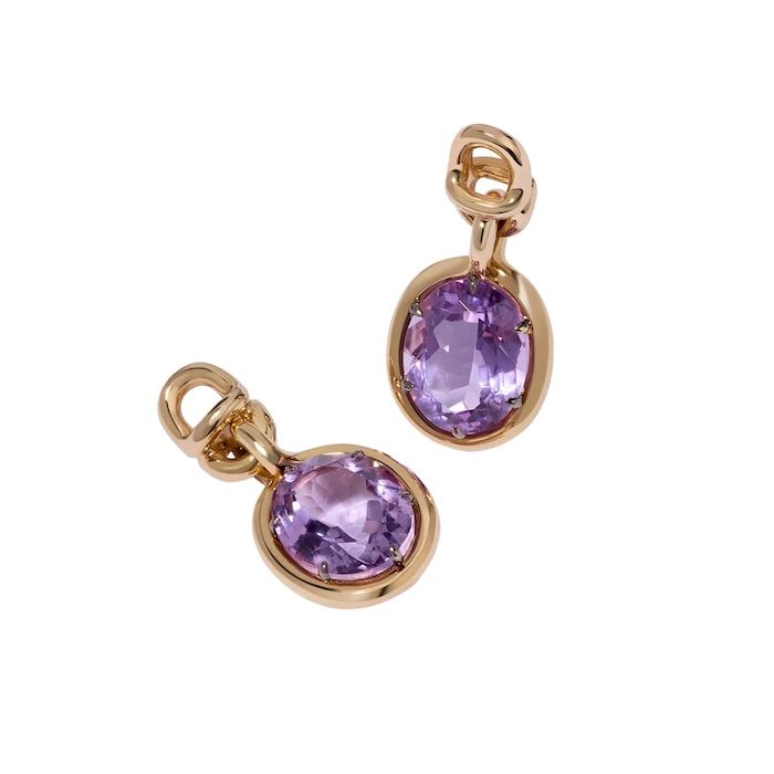 Annoushka Earring Drops In 14ct Yellow Gold With Amethyst