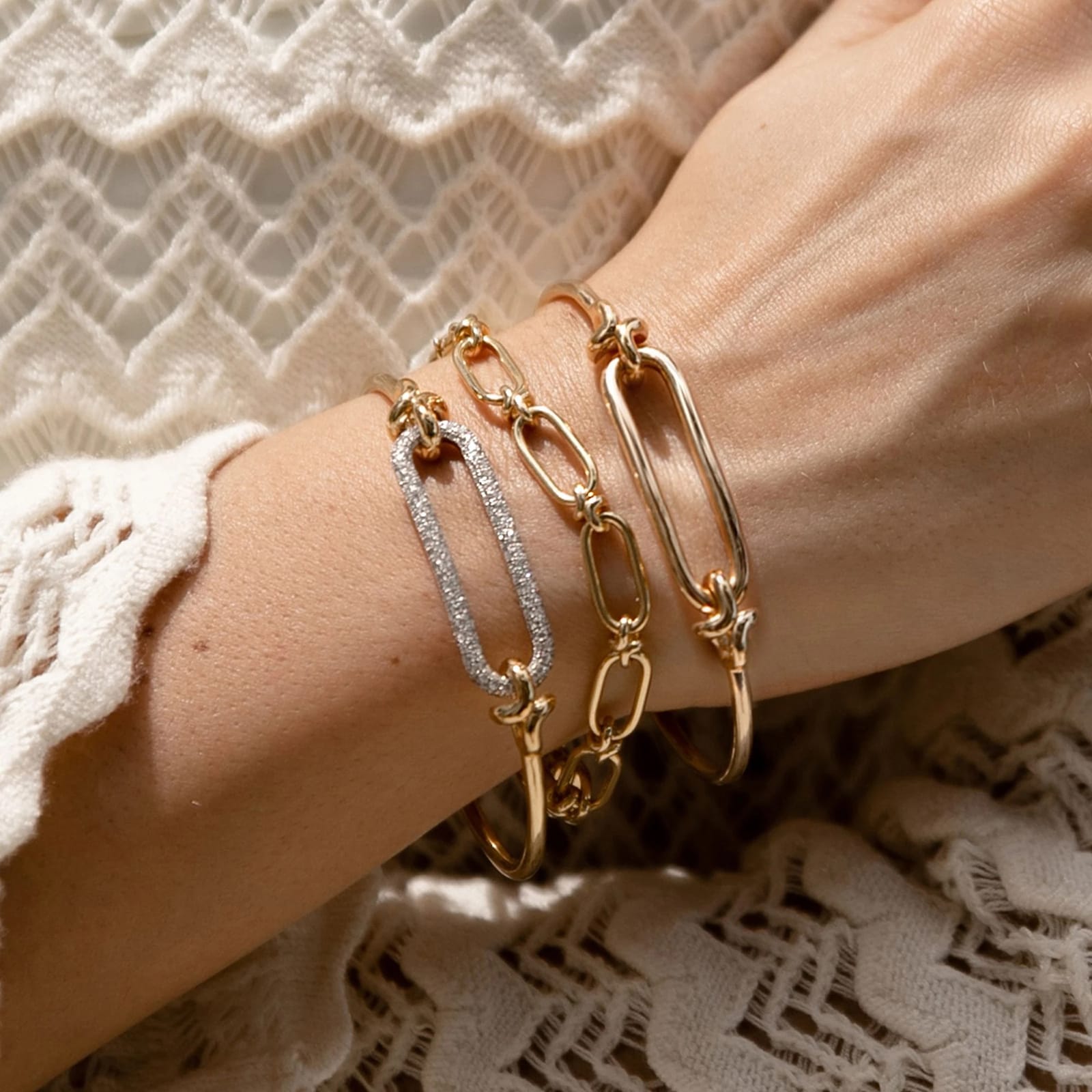 Annoushka Knuckle Dust Bangle In 18ct Yellow Gold With Diamonds Annoushka Knuckle Dust Bangle In 18ct Yellow Gold With Diamonds