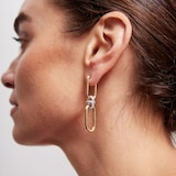 Annoushka Knuckle Dust Double Hoop Earrings In 18ct Yellow Gold With Diamonds