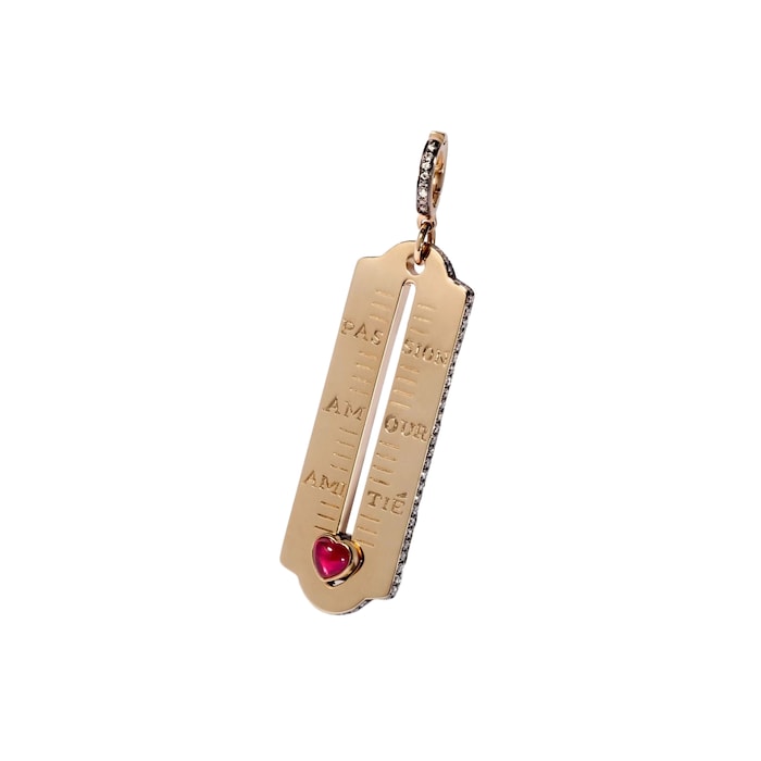 Annoushka LoveOmeter Charm Pendant In 18ct Yellow Gold With Ruby And Diamonds