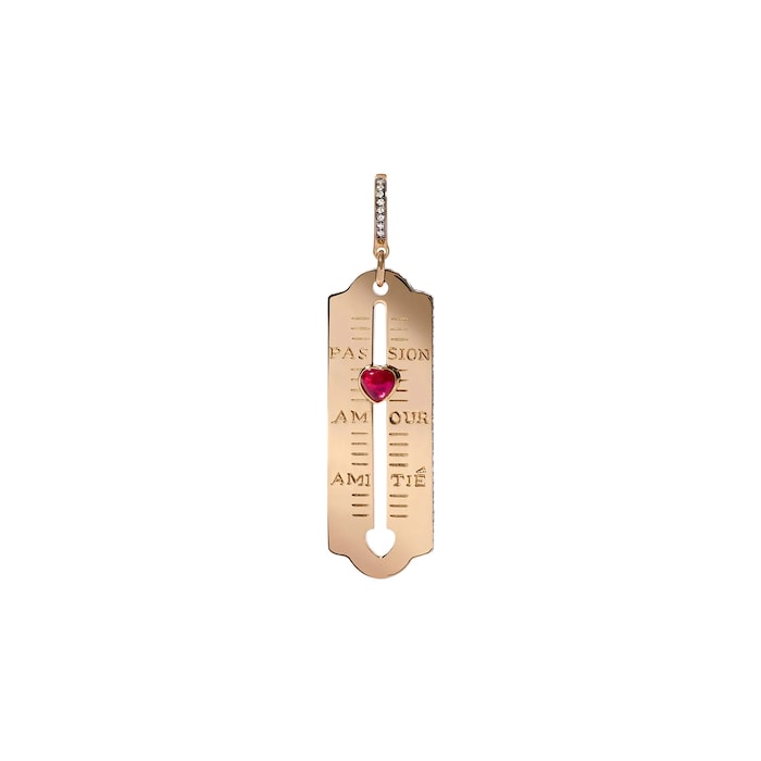 Annoushka LoveOmeter Charm Pendant In 18ct Yellow Gold With Ruby And Diamonds