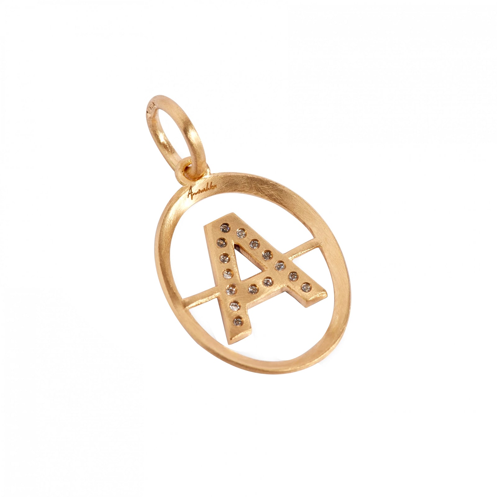 Annoushka Initials A Pendant In 18ct Yellow Gold With Diamonds Annoushka Initials A Pendant In 18ct Yellow Gold With Diamonds