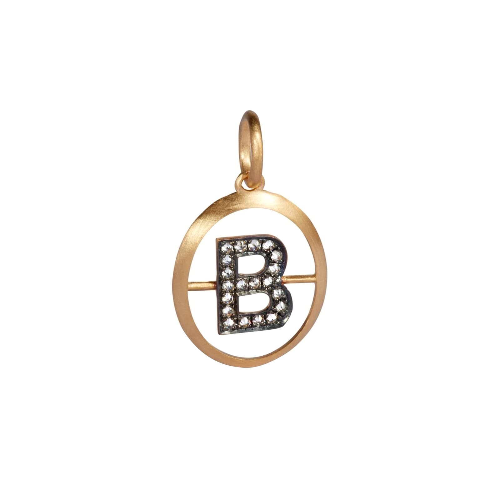 Annoushka Initials B Pendant In 18ct Yellow Gold With Diamonds