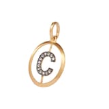 Annoushka Initials C Pendant In 18ct Yellow Gold With Diamonds