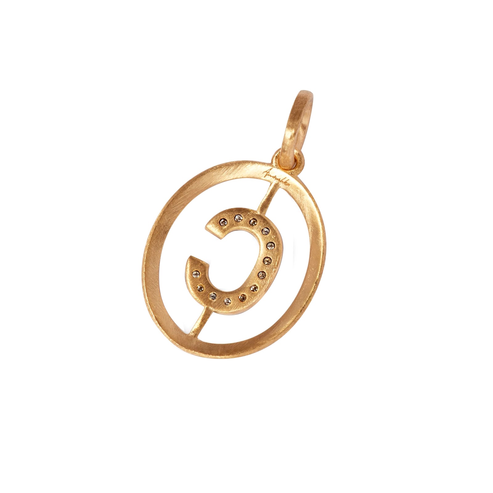 Annoushka Initials C Pendant In 18ct Yellow Gold With Diamonds Annoushka Initials C Pendant In 18ct Yellow Gold With Diamonds