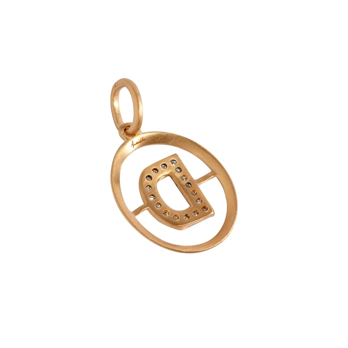 Annoushka Initials D Pendant In 18ct Yellow Gold With Diamonds