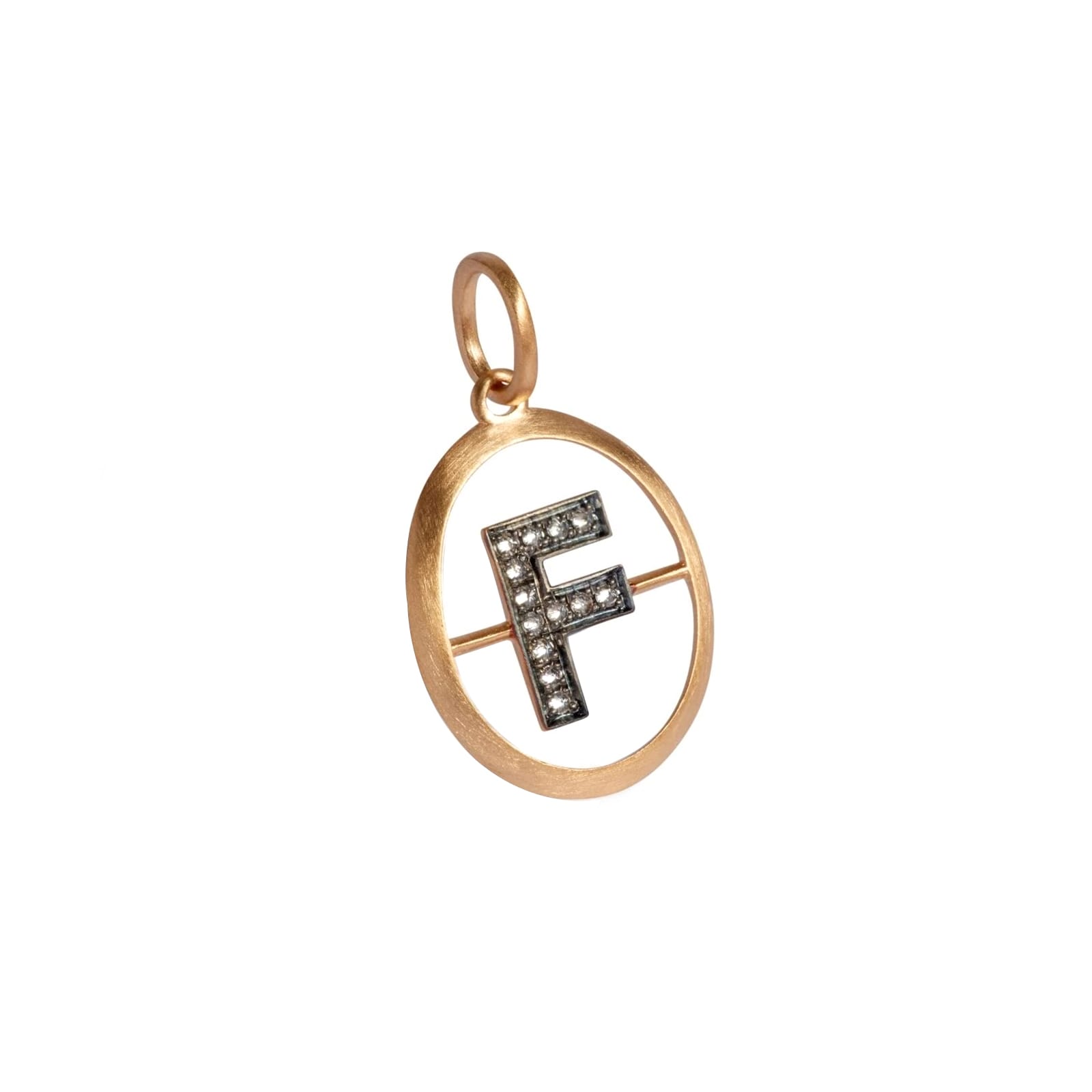 Annoushka Initials F Pendant In 18ct Yellow Gold With Diamonds