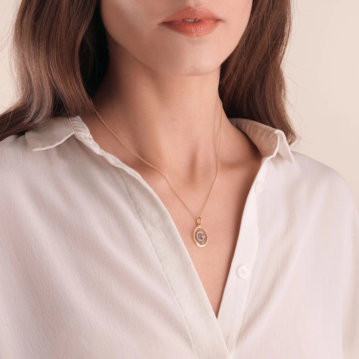 Annoushka Initials G Pendant In 18ct Yellow Gold With Diamonds