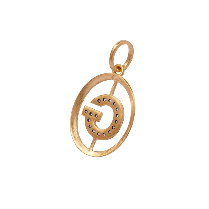 Annoushka Initials G Pendant In 18ct Yellow Gold With Diamonds