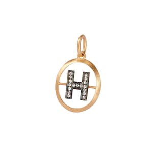 Annoushka Initials H Pendant In 18ct Yellow Gold With Diamonds